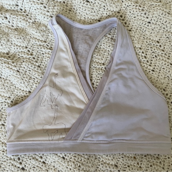 lululemon athletica Other - Lululemon Deep V Sports Bra Yoga Graphic Pink (Size 8)